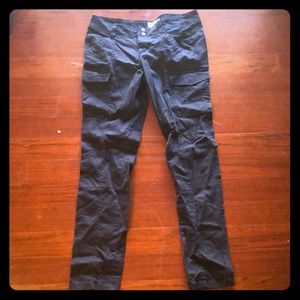 Black Cargo Pants. Straight fit.